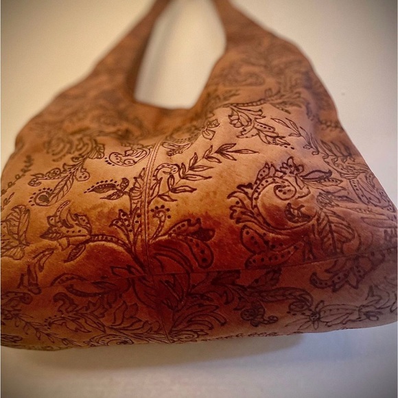 Brown Floral Patterned Women\'s Bag
